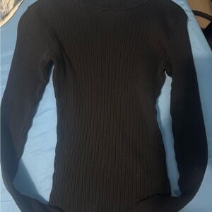 Brandy Melville Black Ribbed Top